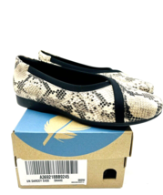 Clarks Unstructured Un Darcey Ease Leather Flats- SNAKE, US 6W - £23.97 GBP