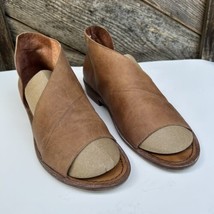 Free People Leather Mont Blanc Wrap Slip On Open Toe Flat Women&#39;s Sz 41/10.5 - £37.98 GBP