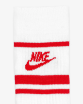 2 Pair YOUTH Nike Sportswear Everyday Essential Logo Crew RED Socks YOUT... - $44.69 CAD