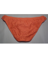 Gianni Bini Size Medium CROCHET RUFFLE SIDE PANT Salmon New Bikini Bottom - $58.41