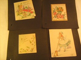 Lot of 4 Vintage GREETING CARDS 1930 - 1940s Misc [Y79C2e] - £4.36 GBP