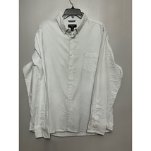 Nordstrom Mens Button Down Shirt Gray Striped Long Sleeve Trim Fit Pocket XL New - £21.73 GBP
