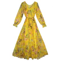 Summer Floral Chiffon Dress Women Custom Plus Size Loose Fitting Flower Dress image 7