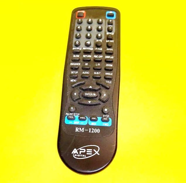 *NO BATTERY DOOR* APEX RM-1200 REMOTE CONTROL FOR DVD PLAYER HDIH1200 AD... - $7.00