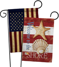 Welcome to the Shore - Impressions Decorative USA Vintage - Applique Garden Flag - £24.75 GBP