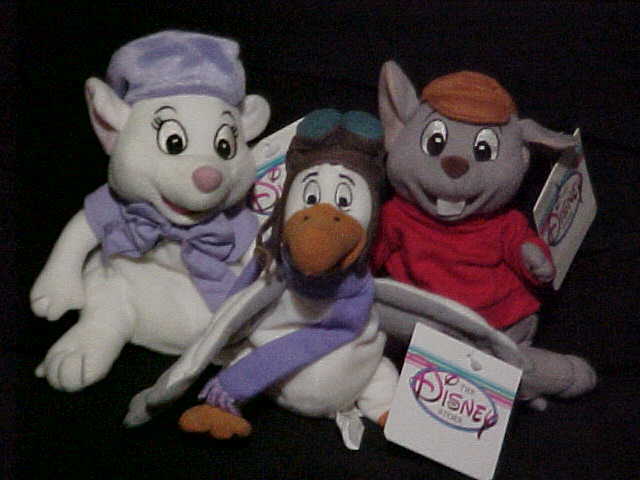Primary image for 8" Bernard Bianca and Orville Bean Bags With Tags From Disney The Rescuers 