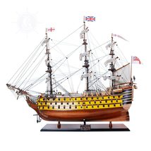 Old Modern Handicrafts Museum-Quality HMS Victory Model Ship Painted - Enhance Y - £596.65 GBP