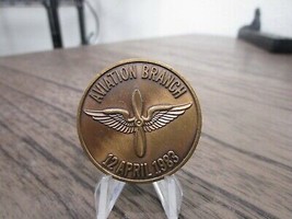 US Army Aviation Branch 12 April 1983 Heart of Air Assault Challenge Coin #205F - £10.16 GBP