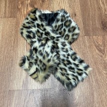 Crewcuts Leopard Faux Fur Scarf Girls OS Soft Fuzzy J.Crew Holiday Winte... - $21.78