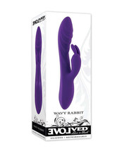 Evolved Wavy Rabbit Vibrator - Purple - $60.98