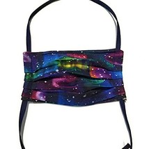 Pleated Outer Space Face Mask, Rainbow Aurora Borealis Milky way northern lights - £14.06 GBP