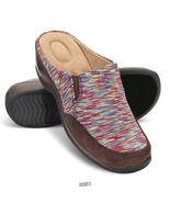 Hammacher Egg Crate Cushion Clogs MULTI COLOR Shoes Size 8 SOFTWALK Slip On - $784.45 MXN