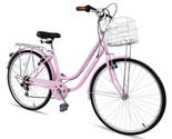 26&#39;&#39; Ladies Commuter City Bike Shimano 7 Speed Cruiser Bicycle Cushion Seat - £211.14 GBP