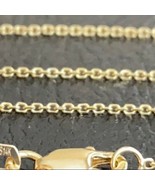 14 k Solid Yellow Gold 1.05 mm Cable Chain Necklace - Adjustable 16&quot;-18&quot;... - £155.40 GBP