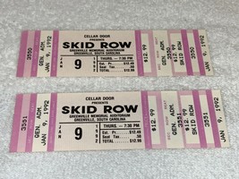 Skid Row 2 Unused Concerts Tickets Sebastian Bach Dave Sabo Scotti Hill Usa - £11.78 GBP