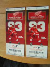 NHL 2011-12 Detroit Red Wings Pavel Datsyuk 700th NHL game Ticket Stub J Franzen - £5.99 GBP