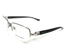Bvlgari Eyeglasses Frames 188 102 Black Silver Square Half Rim 53-19-135 - $177.43