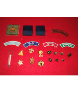 Group of Boy Scout Various Pins; Patches; Key Chain; Wolf; Set of 23 Items - £15.53 GBP