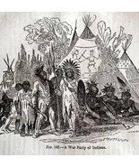 A War Party Of Native Americans 1845 Woodcut Print Victorian Revolution ... - €34,34 EUR