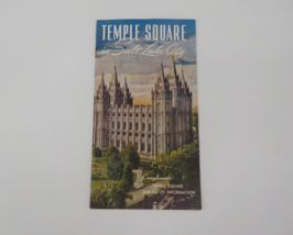 Vintage Pamphlet Temple Square In Salt Lake City Ut Bureau Info Travel Brochure - £7.96 GBP