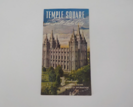 VINTAGE PAMPHLET TEMPLE SQUARE IN SALT LAKE CITY UT BUREAU INFO TRAVEL B... - £7.86 GBP