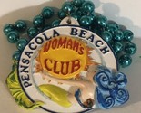 Pensacola Beach Woman’s Club Mardi Gras Necklace Teal Beads ODS2 - $7.91