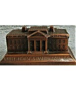 Vintage White House Washington DC Diecast Copper Tone Metal Paperweight ... - $220.78 MXN