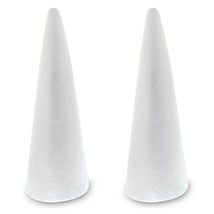 2 Pack Foam Cones For Crafts, Holiday Decor, Handmade Gnomes, 5.25X14.5&quot; - £28.20 GBP