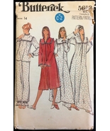 Uncut 1970s Size 14 Bust 36 Hooded Robe Nightgown Pajamas Butterick 5659... - £5.50 GBP