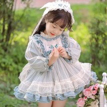 Spanish Vintage Royal Pa  Dress Girl Kawaii ita Clothes Elegant Party Evening Tu - £94.11 GBP