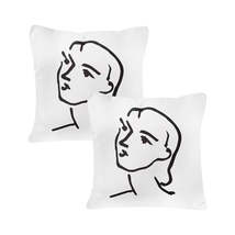SOGA Set of 2 Abstract Portrait 45cm Modern Decorative Throw Pillow Covers - $55.50