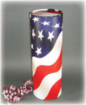 Biodegradable Eco-Friendly American Flag Adult Ash Scattering Tube Cremation Urn - £99.89 GBP