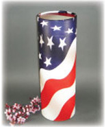 Biodegradable Eco-Friendly American Flag Adult Ash Scattering Tube Crema... - £99.61 GBP