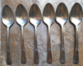 Vintage Wm A  Rogers Sectional Oneida Ltd Rio Lot of 6 Silverplate Teasp... - $17.24