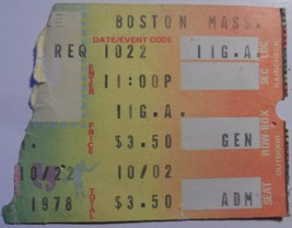 Devo At The Paradise 1978 Vintage Rare Collectible Ticket Stub Boston Mass,  - £5.55 GBP