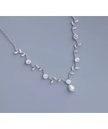 3.50Ct Round Lab Created Diamond Women&#39;s Wedding Necklace 14K White Gold... - £257.74 GBP