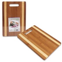 Bamboo Cutting Board 12&quot;X8&quot; Carving Chopping Chop Slice Dice With Hand Grip - £22.37 GBP