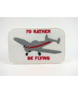 Ercoupe airplane patch embroidered  I&#39;d Rather Be Flying 4&quot; white border - €10,34 EUR