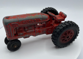 Hubley Kiddie Toy Diecast Metal Red Tractor Farm Toy Vintage - $9.49