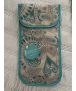 Initials, Inc Hot Iron Travel Case Sleeve Teal Paisley NWT - £7.99 GBP