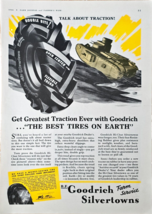 GOODRICH Farm Service SILVERTOWNS-Military Tanks-Traction-1941 Vintage P... - $12.47
