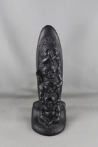 Coco Joes Tiki Statue - Menehume Totem Pole with Surfboard - Made with Lave - $59.00