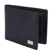 LEATHER Dark Brown Leather Men&#39;s RFID Wallet (Black) - £31.57 GBP