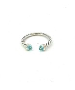 David Yurman Diamond Prasiolite Ring Size 8 Sterling Silver Estate DY600 - €330,53 EUR