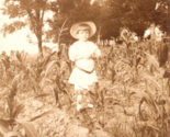 RPPC Adorable Child In  Field of Corn Happy New Year 1910 Postcard L17 - $3.91