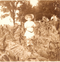 RPPC Adorable Child In  Field of Corn Happy New Year 1910 Postcard L17 - £3.08 GBP