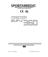 Sportarredo Master Sun 360 Operation Manual User Manual PRINTED Book - €8,52 EUR