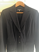 Apt. 9 Womens Sz 8 Stretch Black Lined Dress Blazer Suit Coat  Black - £17.40 GBP
