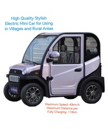 New Technology Electric Mini Car for Using in Villages and Rural Areas  - $9,600.00