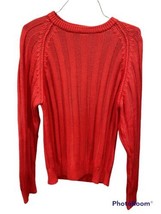 Vintage Eddie Bauer Expedition Outfitters Knit Sweater 100% Cotton Red X Large - £16.78 GBP